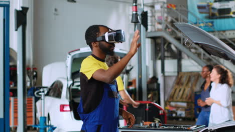 garage mechanic using virtual reality