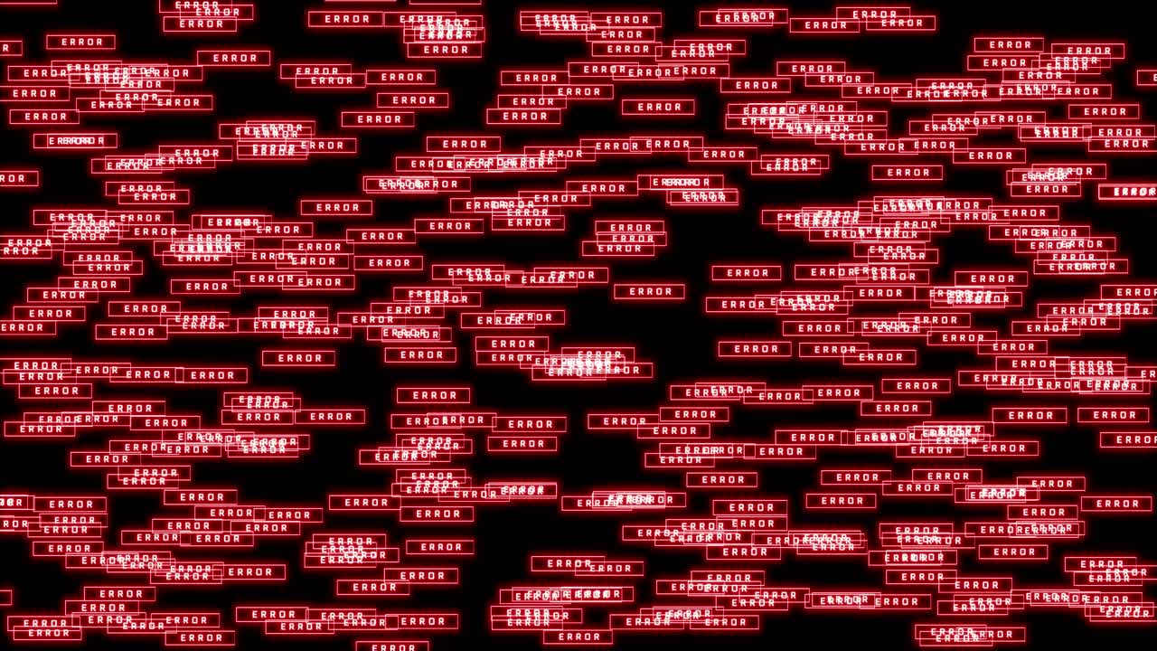 Computer error message animation bar pop up system error error glitch red text computer system crash