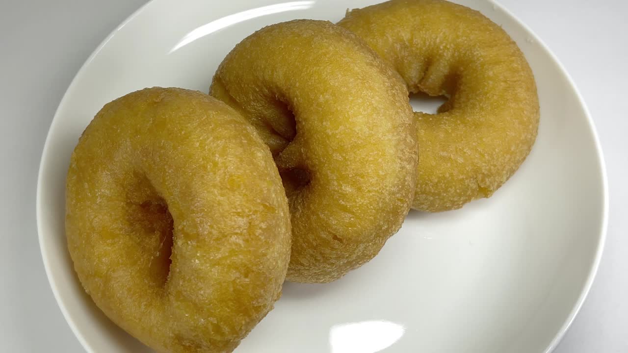 donut pequeño, video en primer plano