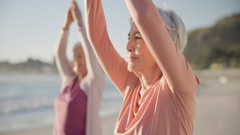 yoga, meditation and senior women