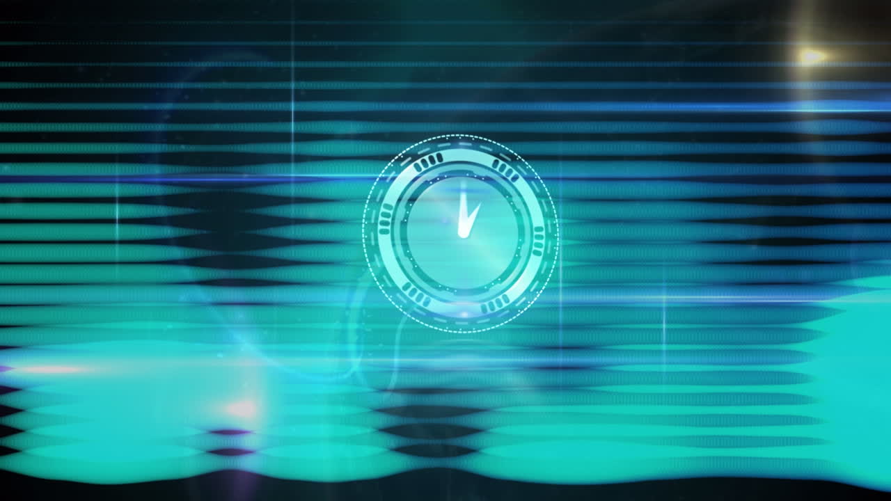 Animation of clock moving over network of connections