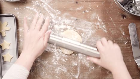 baking christmas sugar cookies for santa.