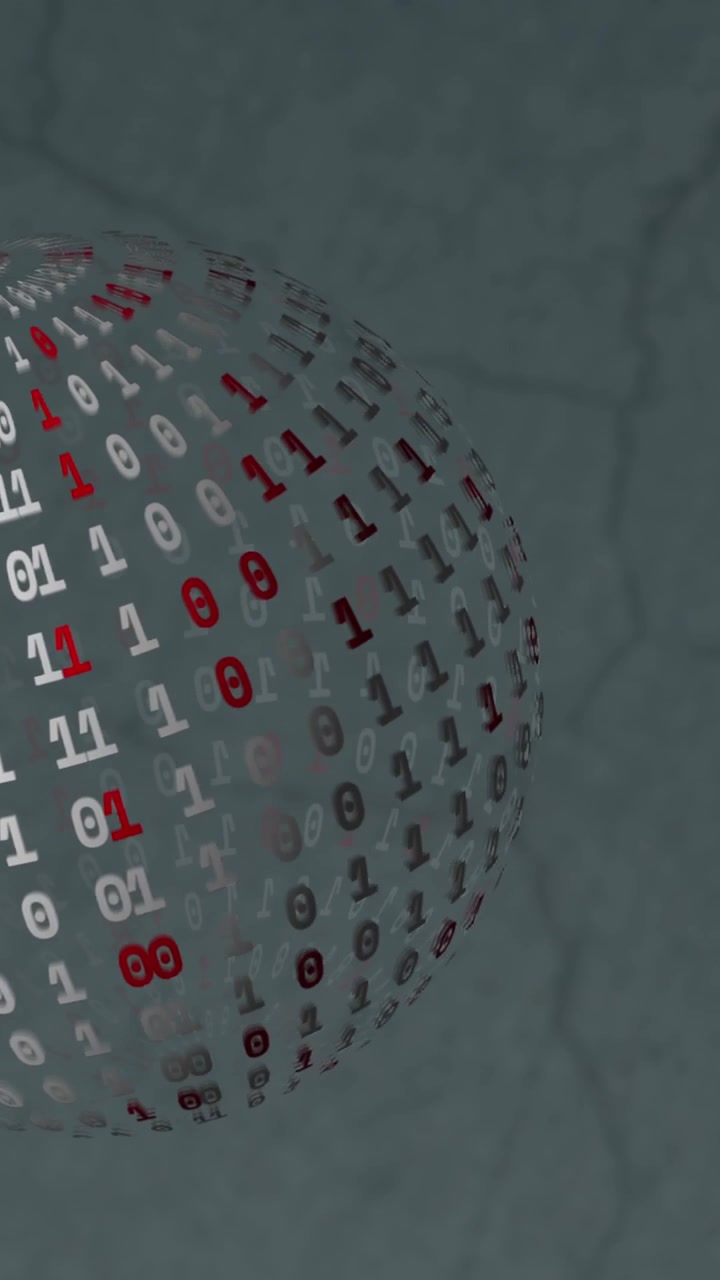 Animation of media icons over globe