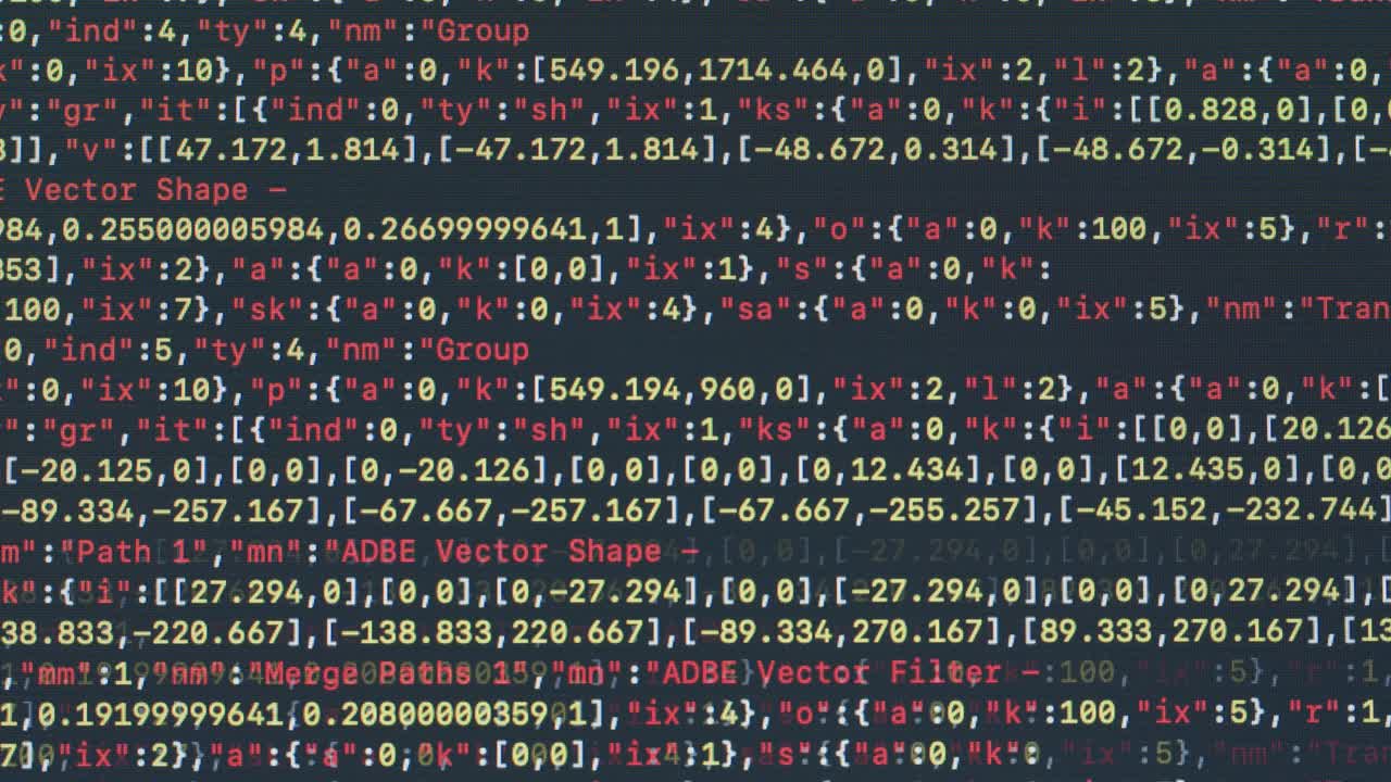 Computer Code Displaying Vector Shapes and Groups