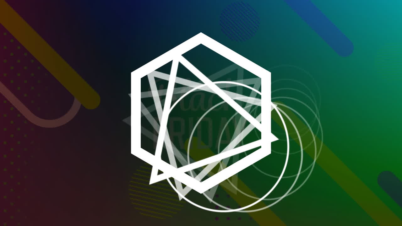 animación de figuras geométricas durante el viernes negro