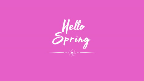 Hallo-Frühling-Mit-Blume-Auf-Rosa-Farbverlauf