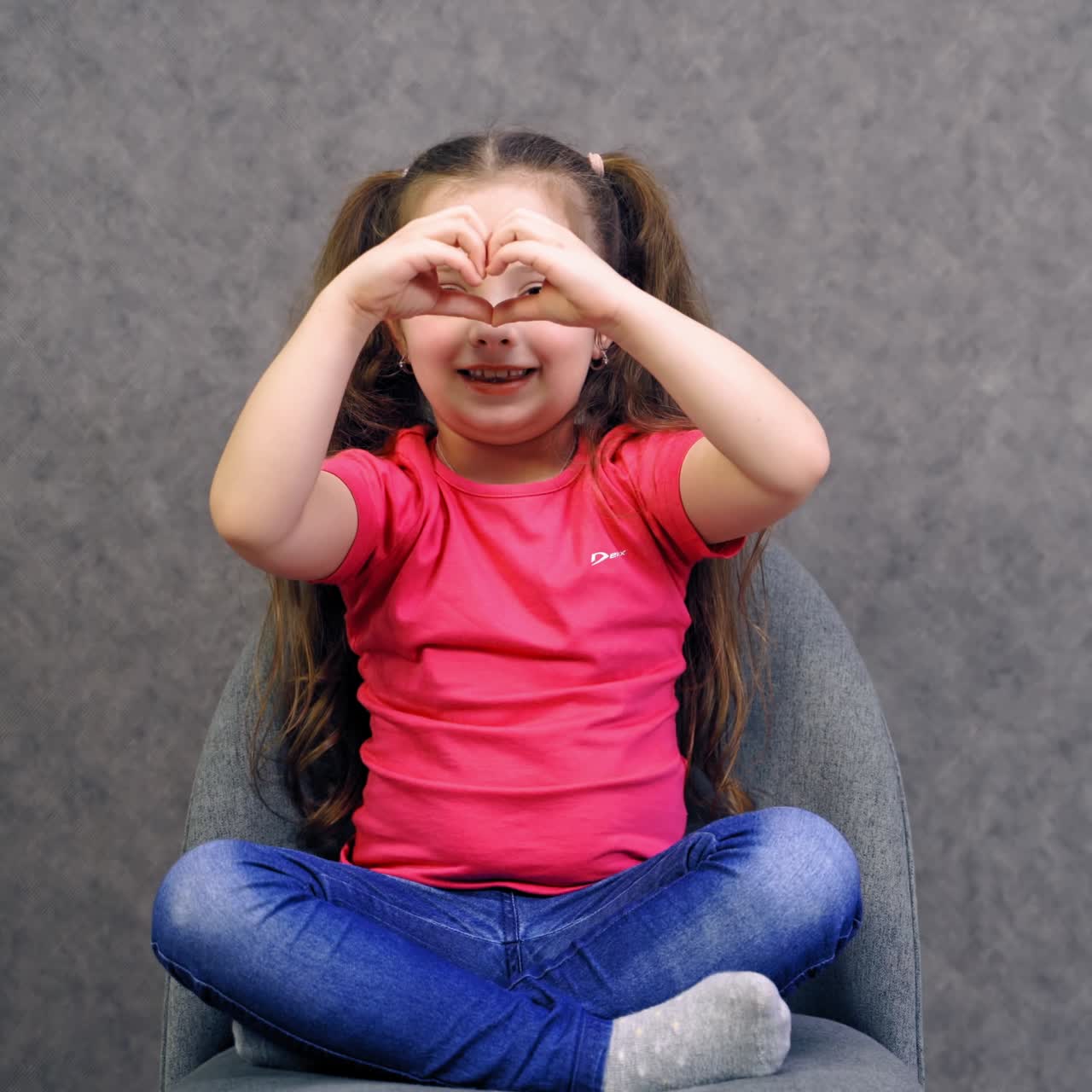 Portrait of happy child girl
