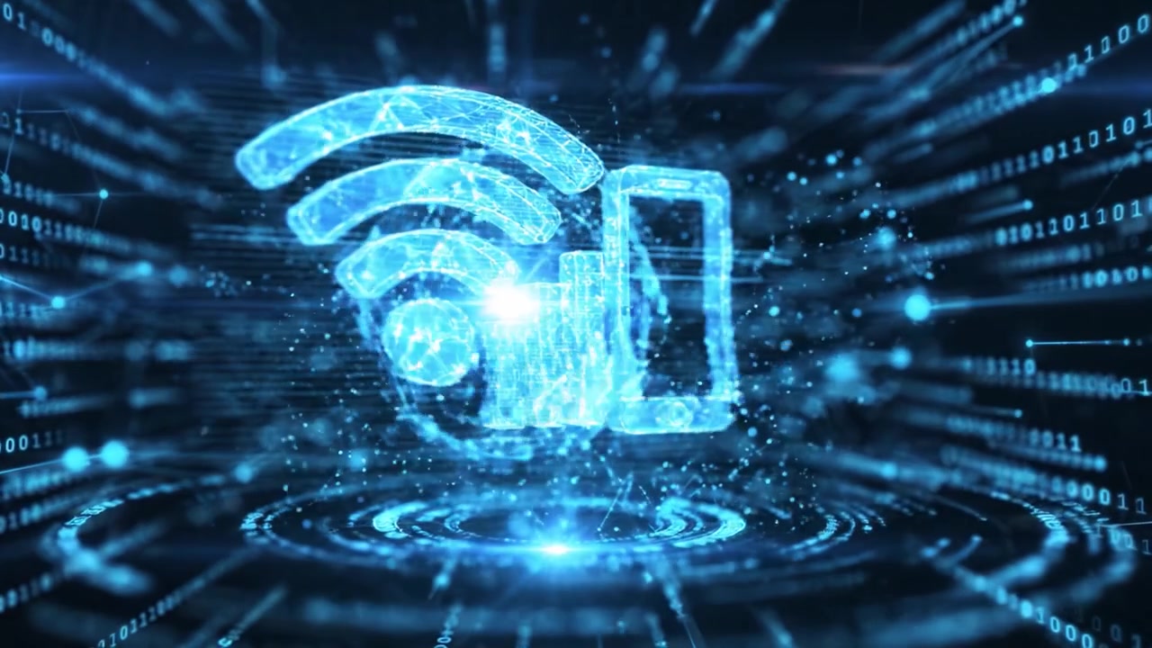 Dynamic Visualization of Data Transmission and Connectivity: Evolving from Binary Information to Wireless Communication Symbolism