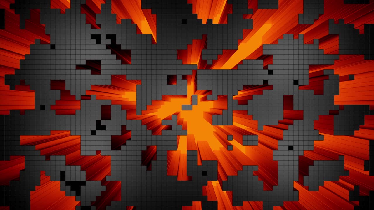 patrón geométrico abstracto con colores rojo y naranja