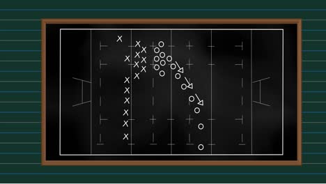 Animation-of-table-tennis-with-arrows,-cross-and-circle-markings-on-abstract-background