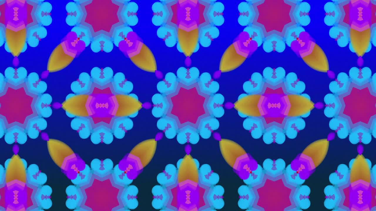 Animazione di forme astratte che si muovono con movimento ipnotico su sfondo blu
