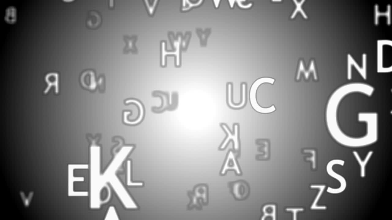 fondo abstracto con letras