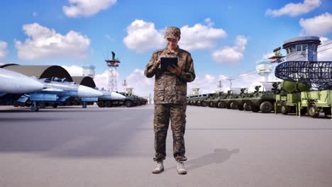 military personnel working at an air base