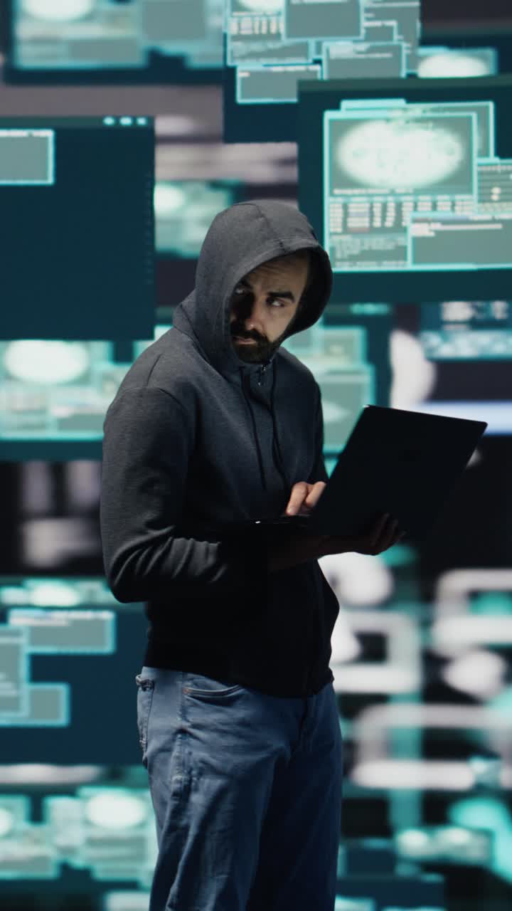 Vertical Video Cyber infiltration unfolds as a hacker is targeting network systems