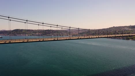 el puente de los mártires del 15 de julio, el puente del bósforo desde el cielo.