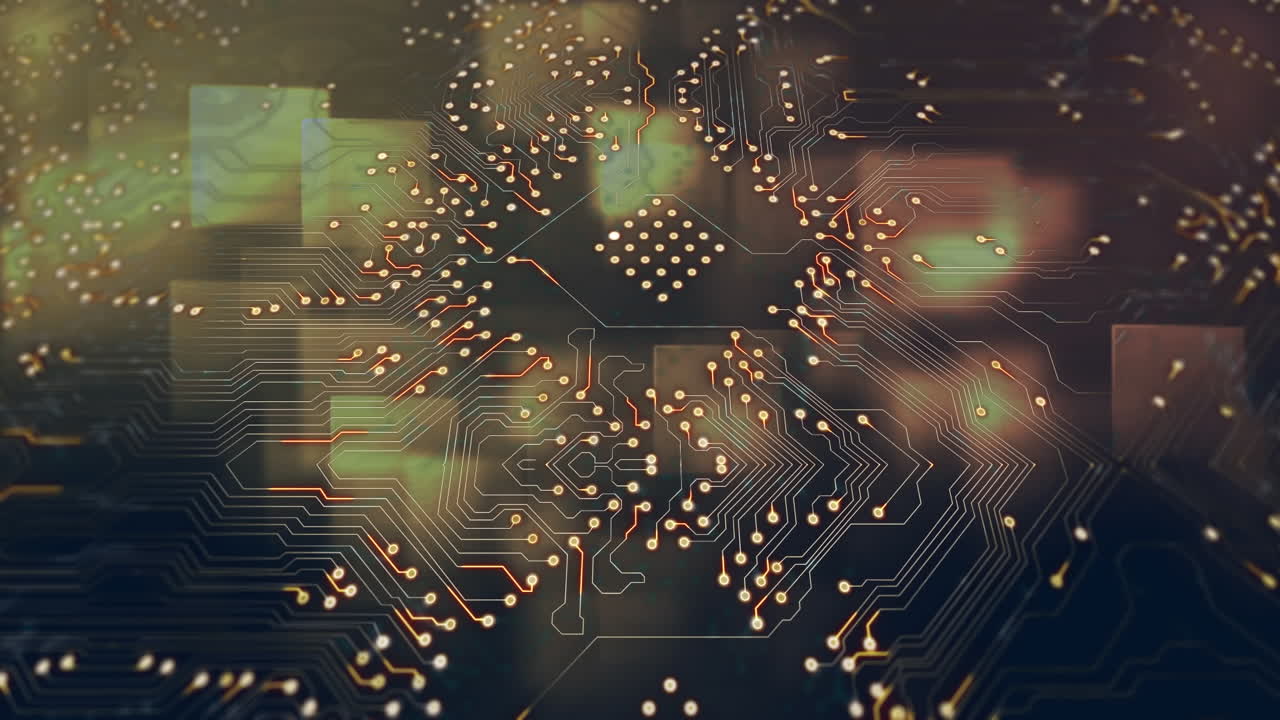 Animation of user photos over yellow and black background