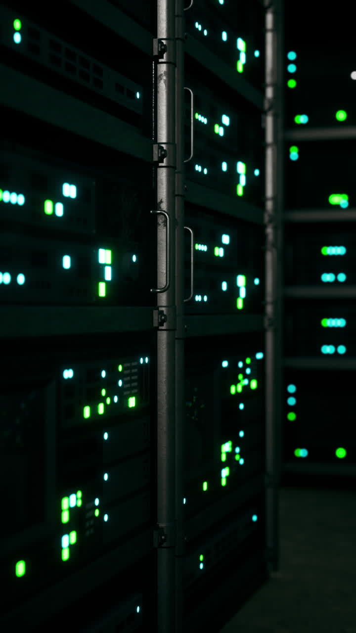 sala de servidores por la noche