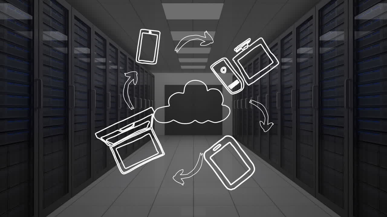 animación de la red de conexiones en fondo gris