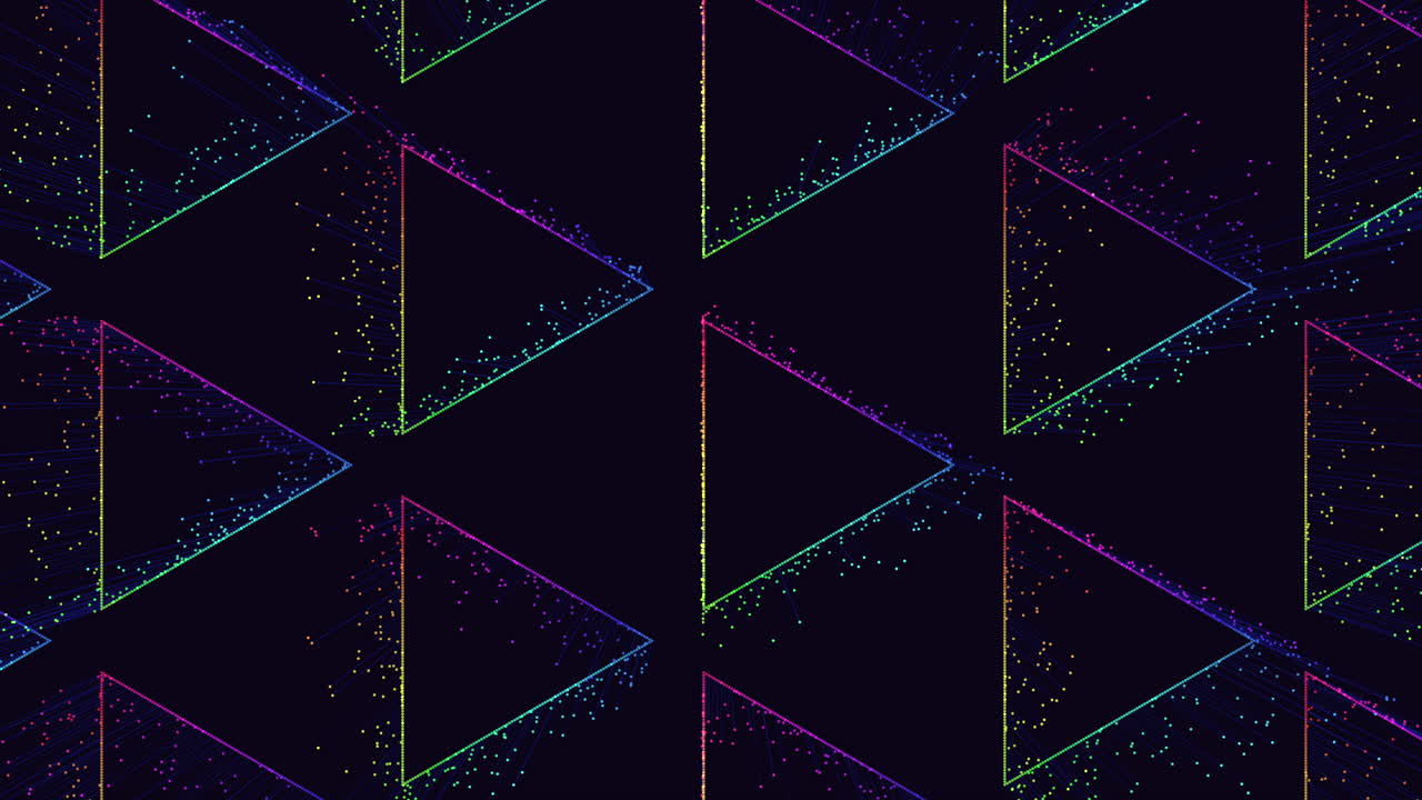 생동감 넘치는 삼각형 대칭, 현대적이고 역동적인 원활한 패턴