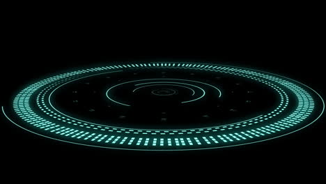 animación de la exploración del alcance sobre un fondo negro