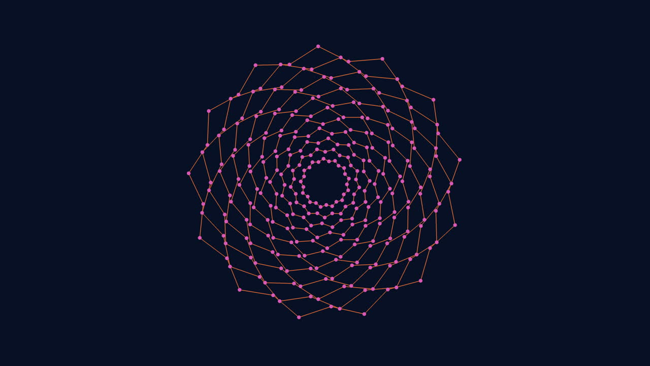 intrincado patrón geométrico circular con líneas y puntos