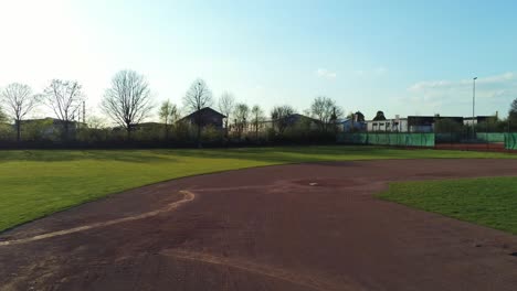 hovering over green baseball field in germany