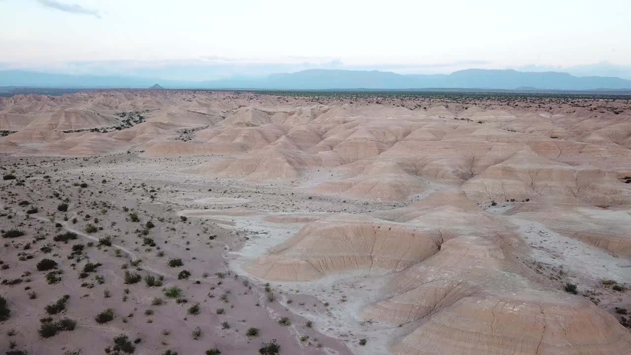 Argentina Countryside, Aerial View of Desert Landscape and Sandstone Hills. La Rioja and San Juan Province