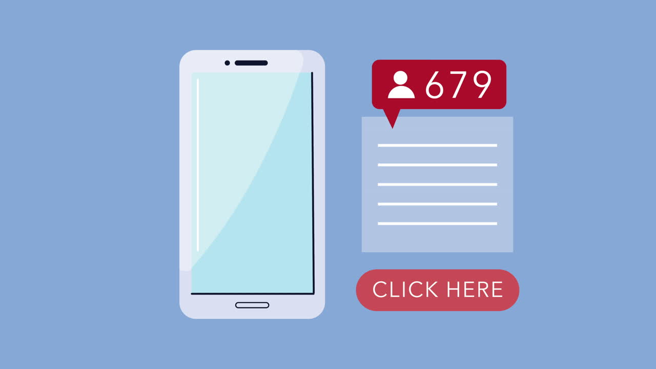 스마트폰에 있는 소셜 미디어 팔로워