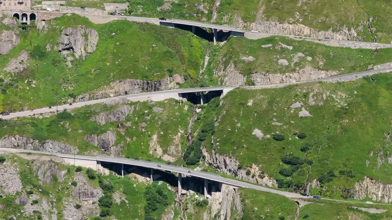 Drone reveals engineering mastery of Swiss Alps’ Furka Pass mountain road