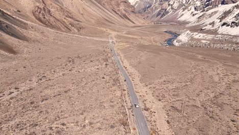 mountain road through a valley