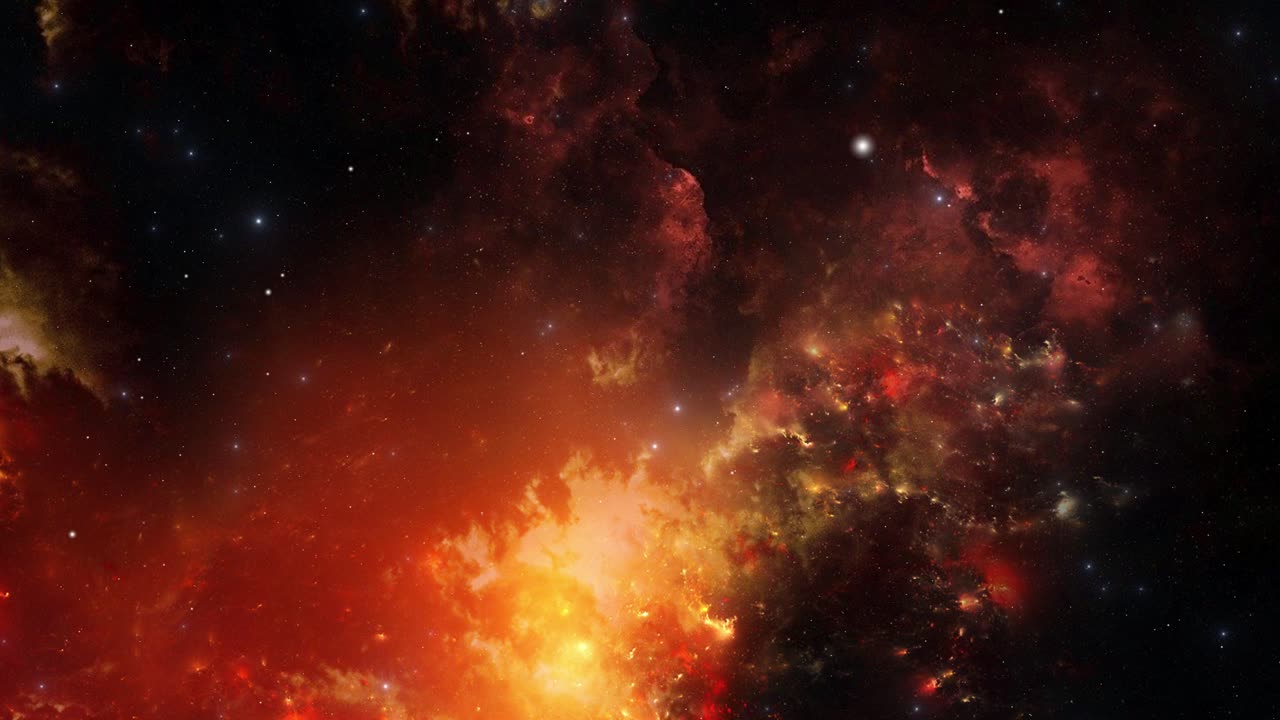 Raumflug, Weltraumnebel in 4K.