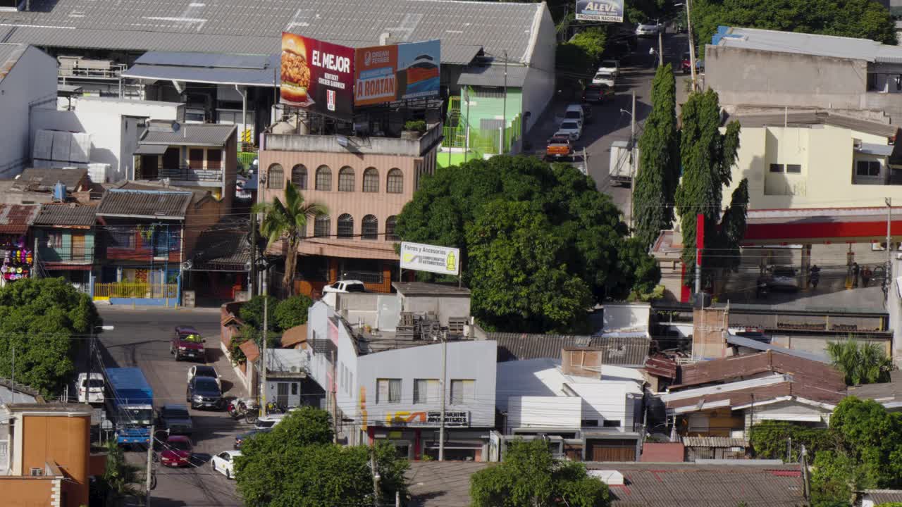 Neighborhood view of Tegucigalpa, Honduras. Central America. Buildings and houses.