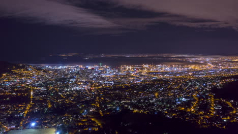 la ciudad del gato por la noche hiperlapso