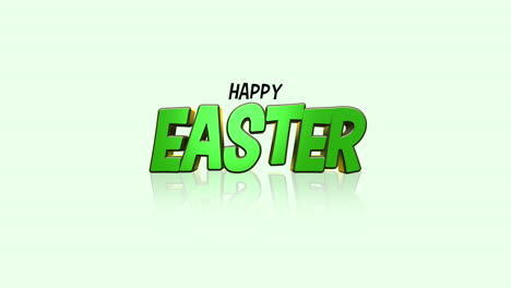 Modern-green-Happy-Easter-text-on-white-gradient