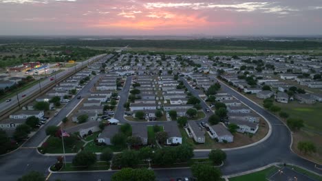 rural texas neighborhood community at night