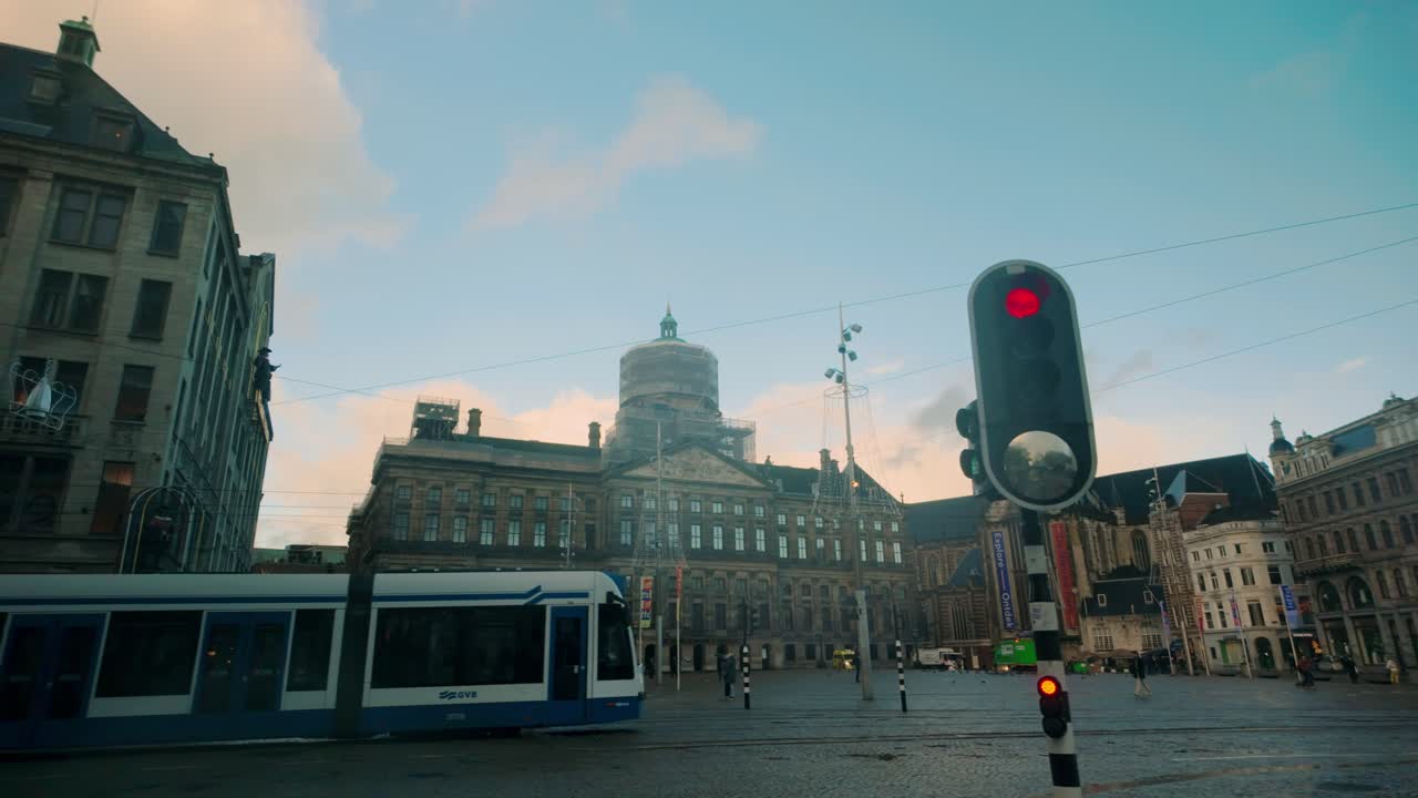Amsterdam Royal Palace and City Tram