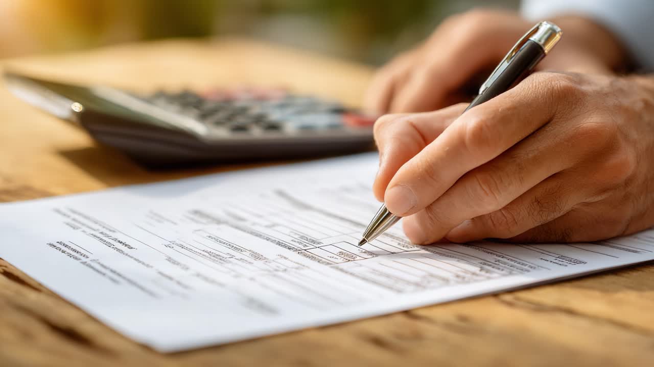 Esame dettagliato della documentazione finanziaria con particolare attenzione ai processi di calcolo e alla notazione in un contesto professionale