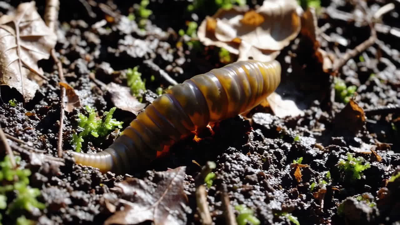 Earthworm in the Soil