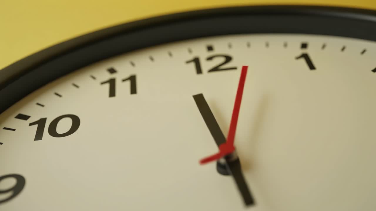 Time Lapse of a Wall Clock with Rapidly Moving Hands