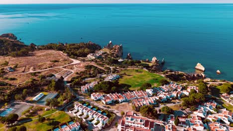 coastal landscape with residential areas near the atlantic in portugal
