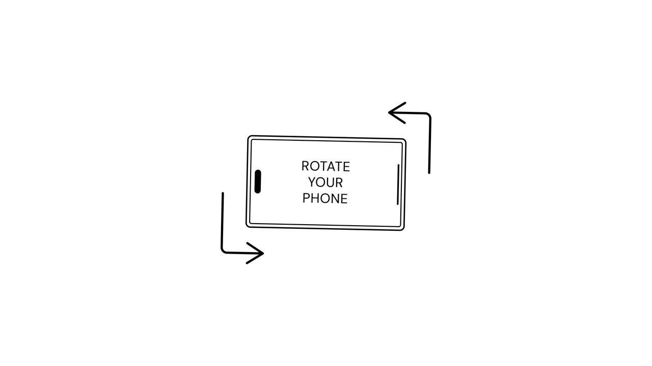 Animated Phone Rotating to Landscape Orientation