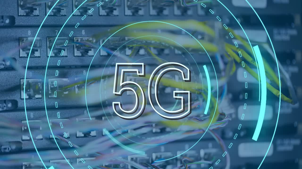 5g escrito en el medio de un círculo futurista 4k