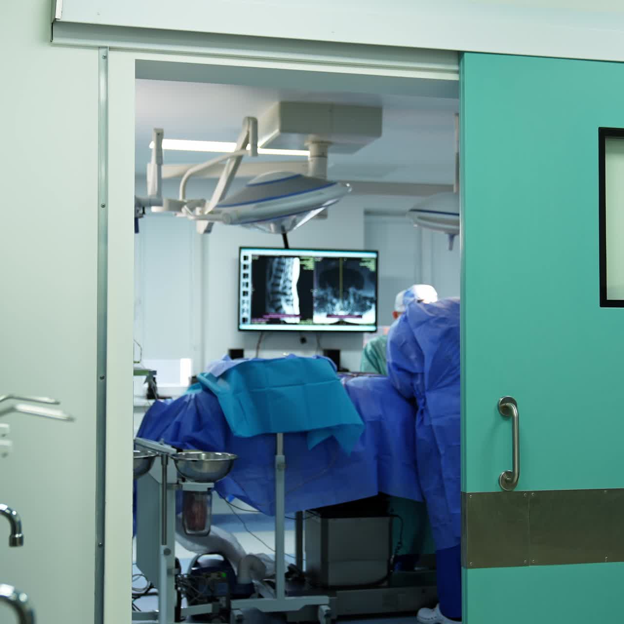 Professional surgery room in modern hospital. Medical surgery healthcare treatment