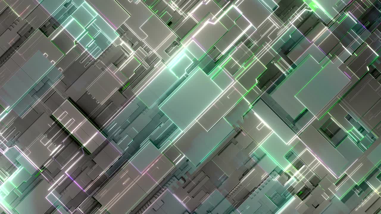 4k Looped Cybernetic Neon Background