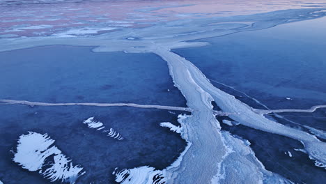 unique drone footage revealing the sheer size of ice chunks in the water