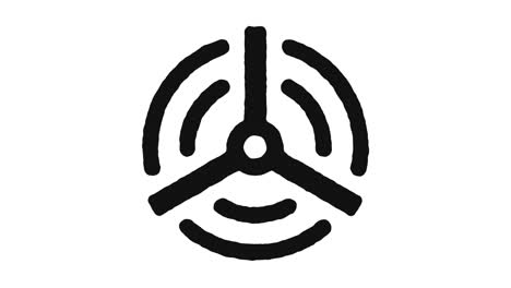 Wind Power Icon Animation Footage & Alpha Channel
