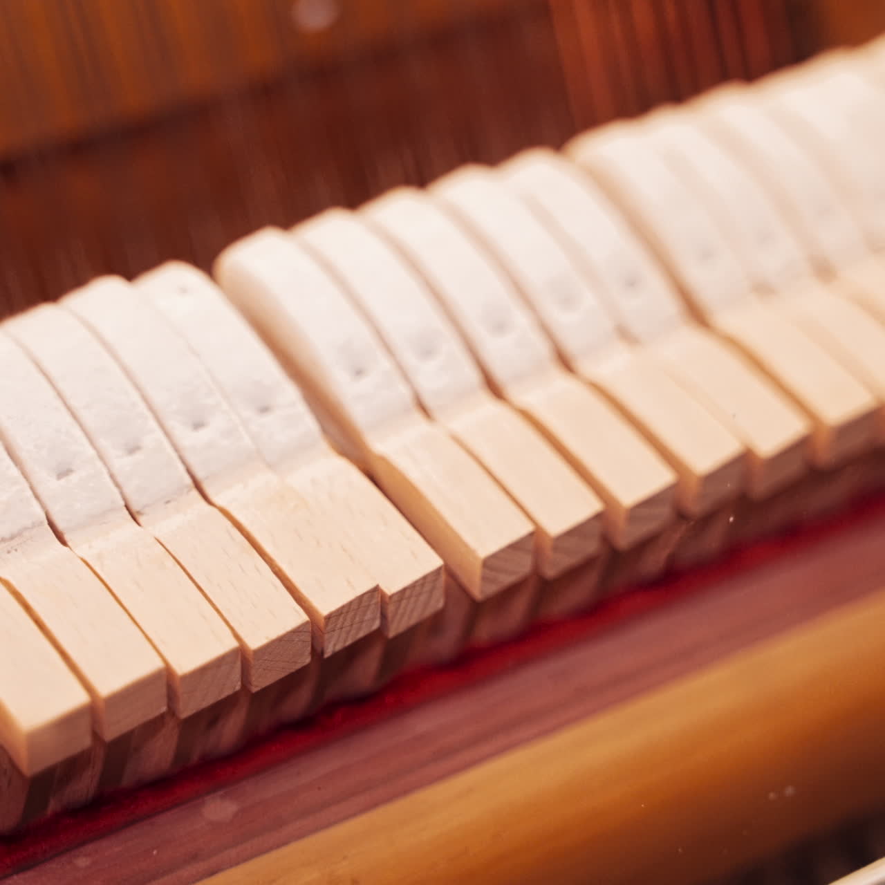 The mechanism of the piano works. The piano mechanism creates sound. How does the piano. How the piano creates sound.