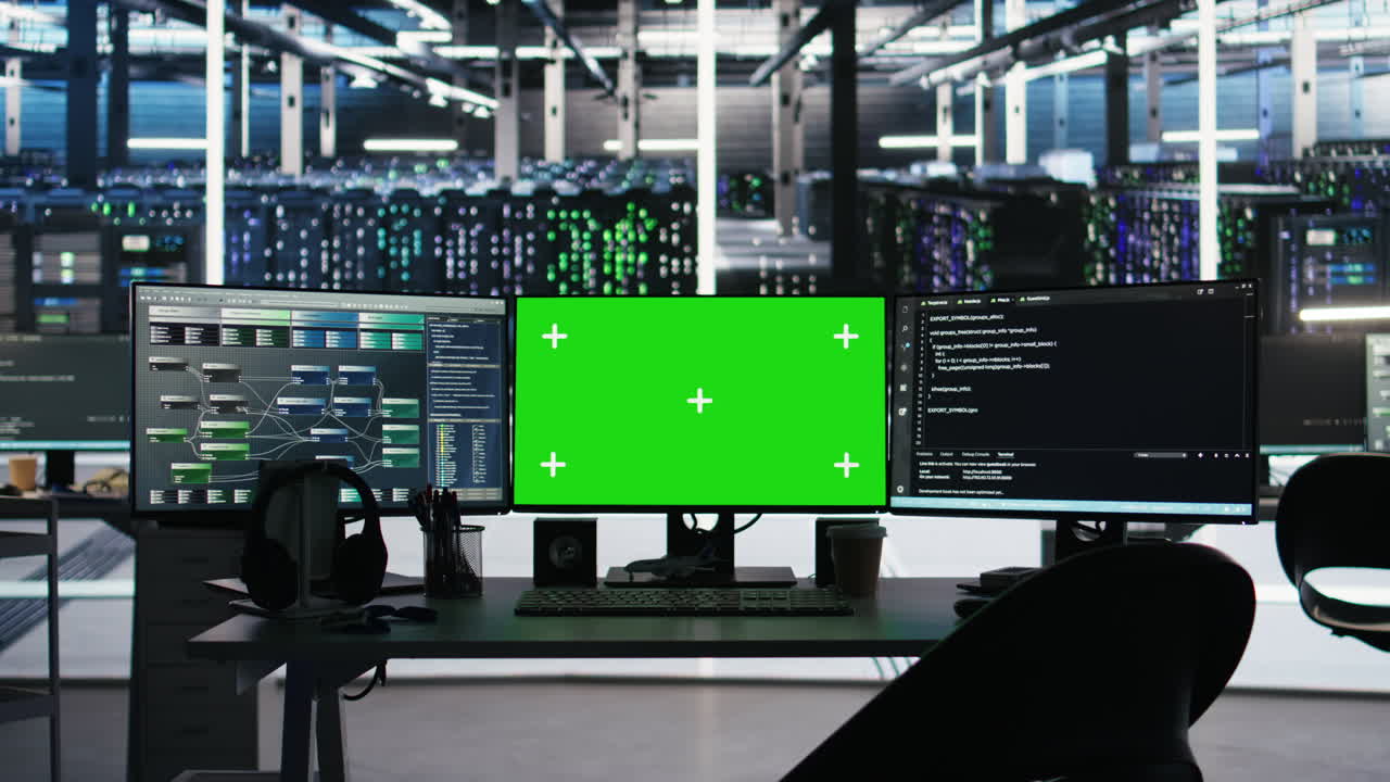 Green screen computers in data center managing energy consumption