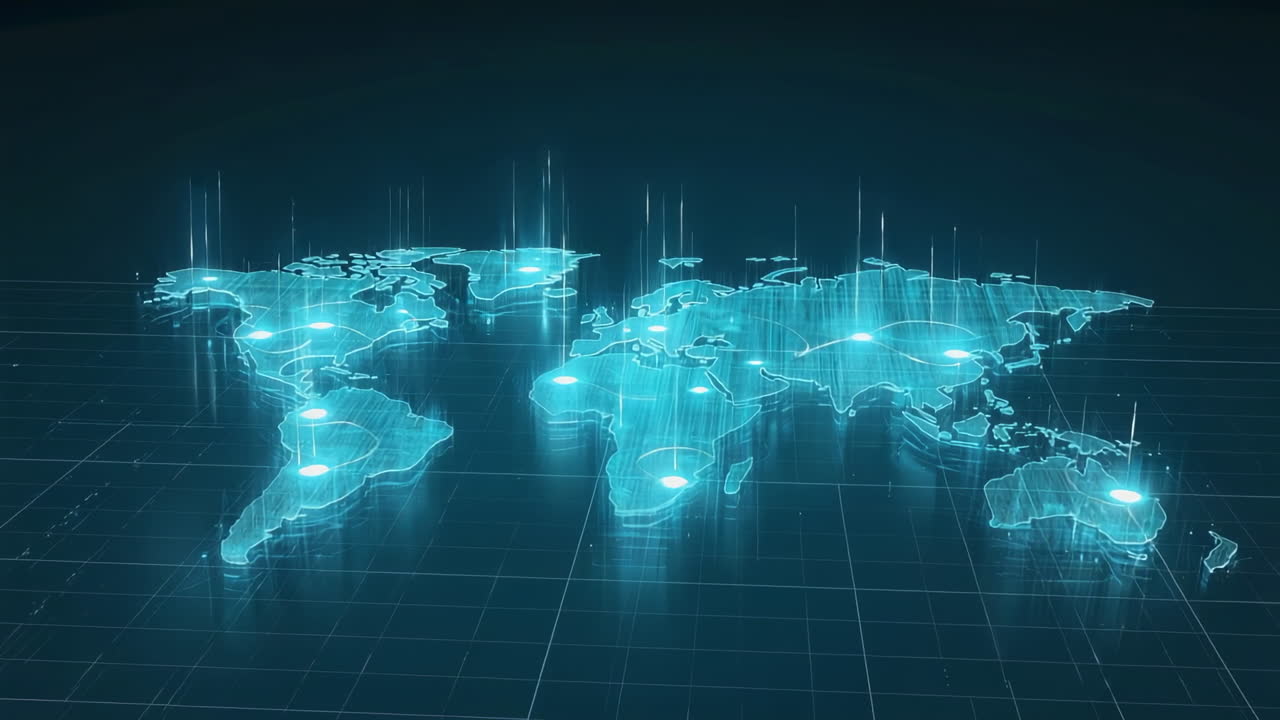 Digital Global Network Map