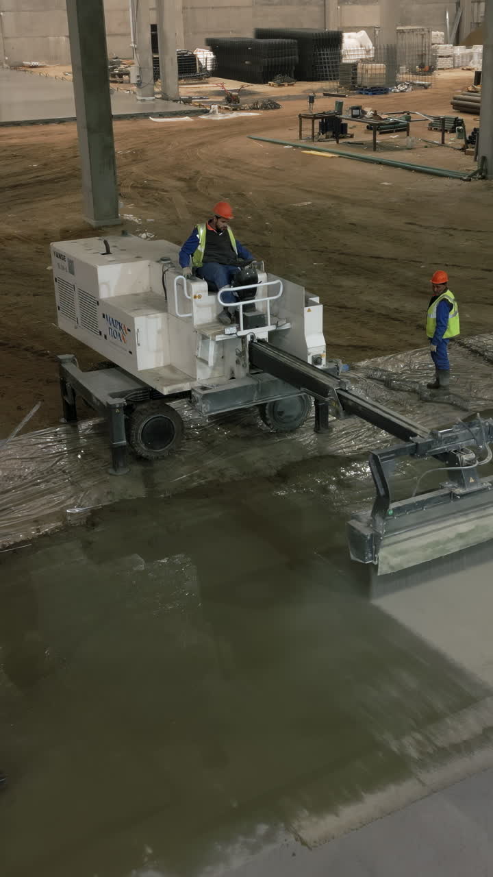 Concrete Pouring at a Construction Site